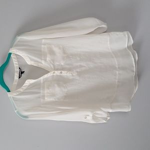Cream white express sheer shirt